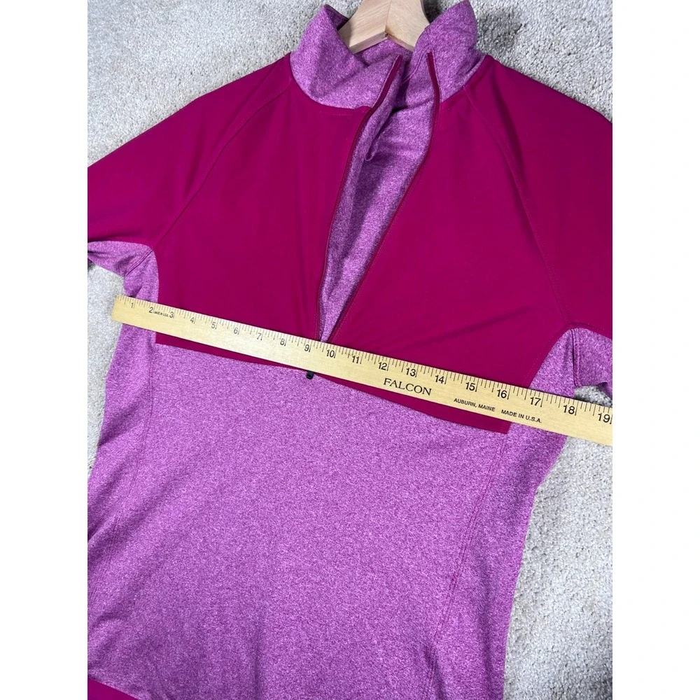 Nike Dri-FIT Running Half Zip‎ Pullover Top Pink Women's M Retro Neck Cold